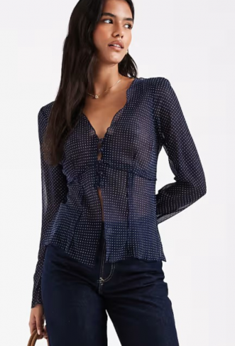 ASOS DESIGN tie front long...