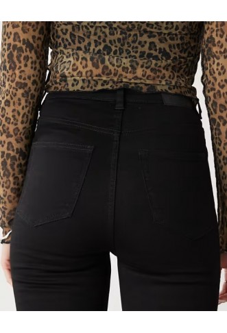 Monki Oki high waist skinny jeans in black