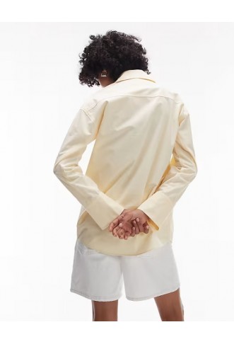 Topshop oversized shirt in buttermilk