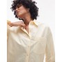 Topshop oversized shirt in buttermilk