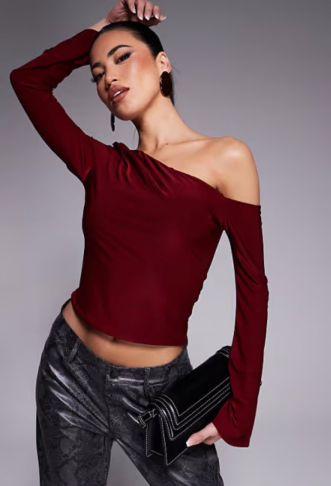 ASOS DESIGN slinky ruched...