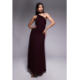 TFNC one shoulder scarf neck maxi dress in cherry