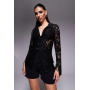 River Island lace shirt co-ord in black