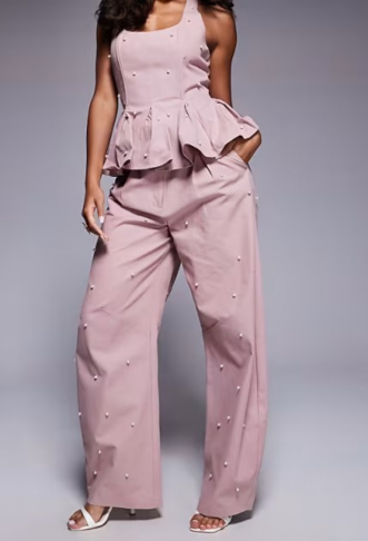 ASOS LUXE co-ord pearl...