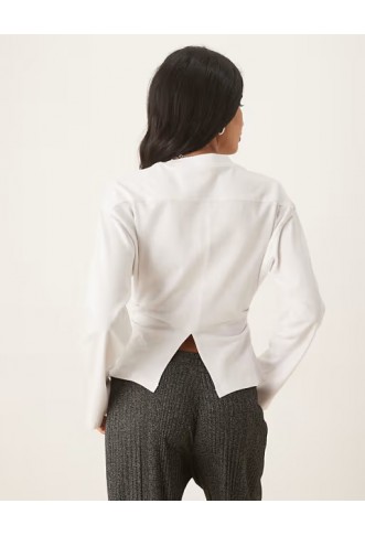 ASOS DESIGN long sleeve corset waist tee