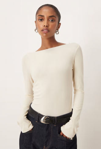 Mango boat neck long sleeve...