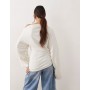 ARRANGE jersey off shoulder wide sleeve top