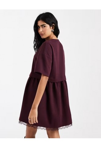 Miss Selfridge short sleeve layered smock dress