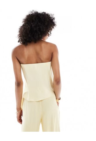 ASOS DESIGN satin bandeau longline trapeze top
