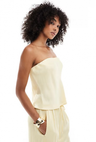 ASOS DESIGN satin bandeau...