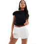 ASOS DESIGN tailored micro shorts in white