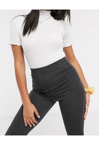 Stradivarius jersey flare in grey