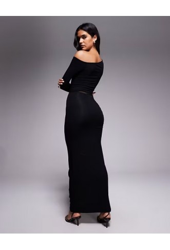 ASOS DESIGN asymmetric long sleeve midi dress