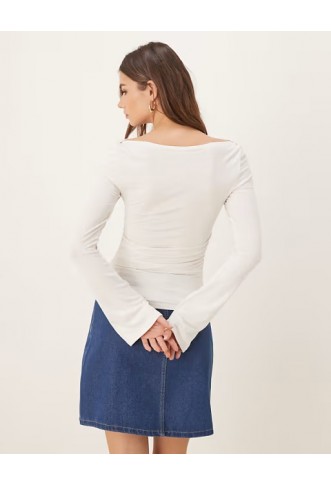 Gina Tricot Soft Touch long sleeve boatneck top