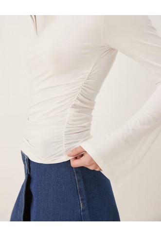 Gina Tricot Soft Touch long sleeve boatneck top