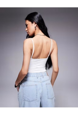 ASOS DESIGN Sculpting cropped cami top