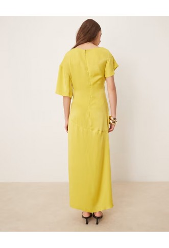 ASOS DESIGN tuck detail t shirt draped back maxi dress