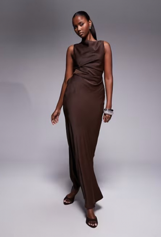 ASOS DESIGN satin drape...