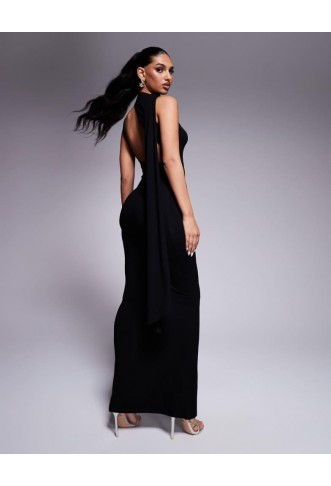 ASOS DESIGN asymmetric scoop neck maxi dress