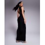 ASOS DESIGN asymmetric scoop neck maxi dress
