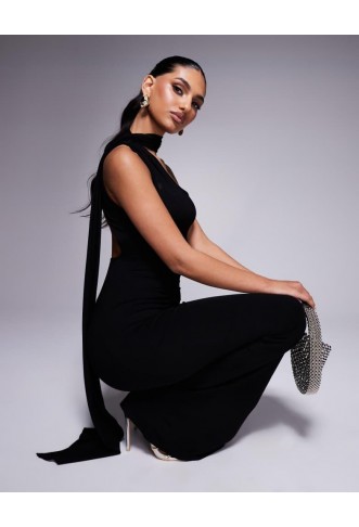 ASOS DESIGN asymmetric scoop neck maxi dress