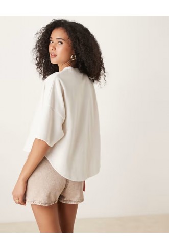 ASOS DESIGN Supersoft curved hem boxy t-shirt