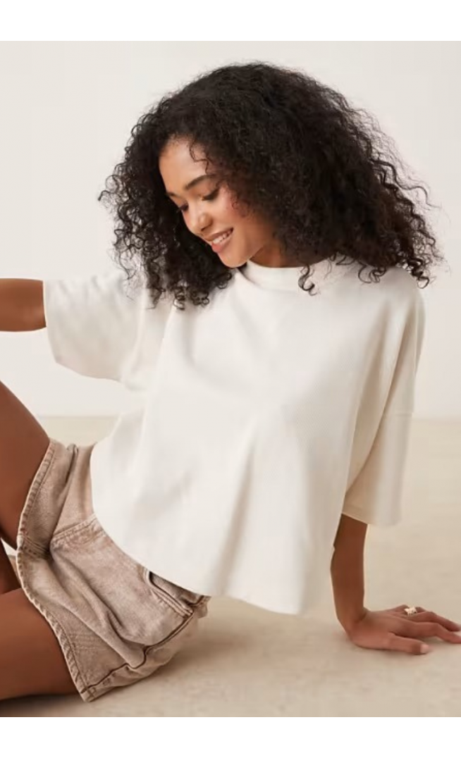 ASOS DESIGN Supersoft curved hem boxy t-shirt