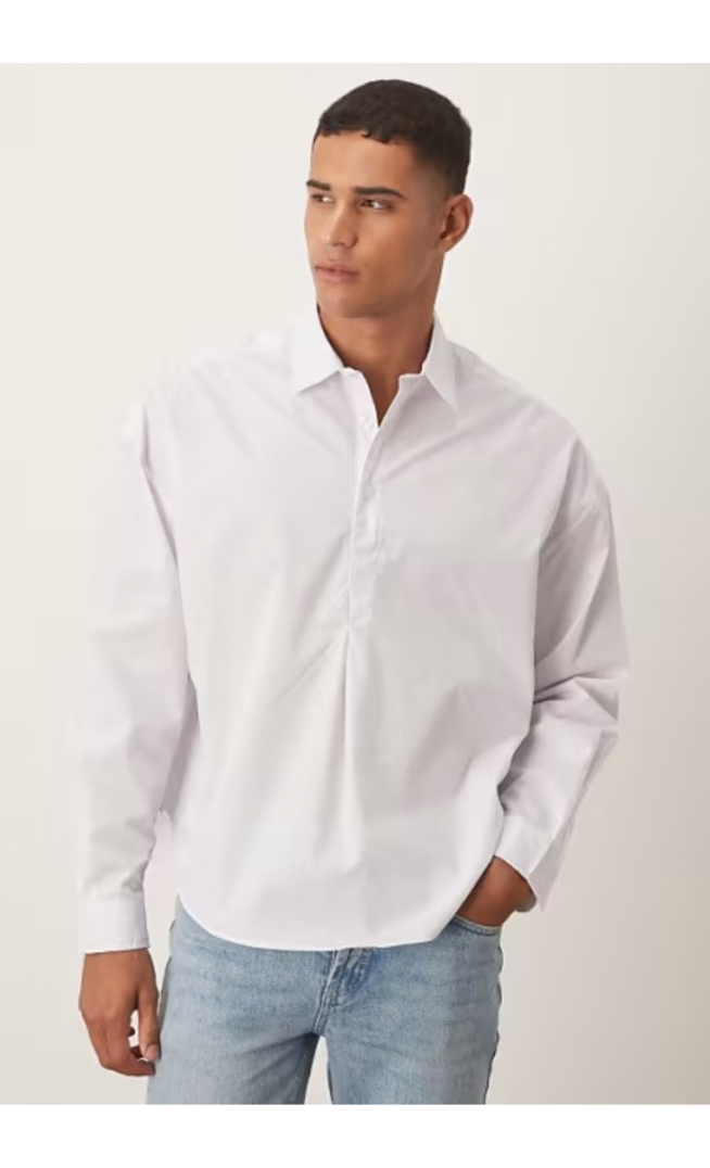 ASOS DESIGN oversized overhead poplin shirt