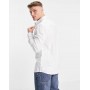 Threadbare long sleeve oxford shirt in white