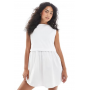 Miss Selfridge cotton poplin smock dress in white