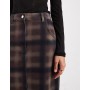 ASOS DESIGN awkward length skirt in printed check