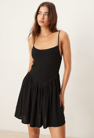 ASOS DESIGN shirred mini...