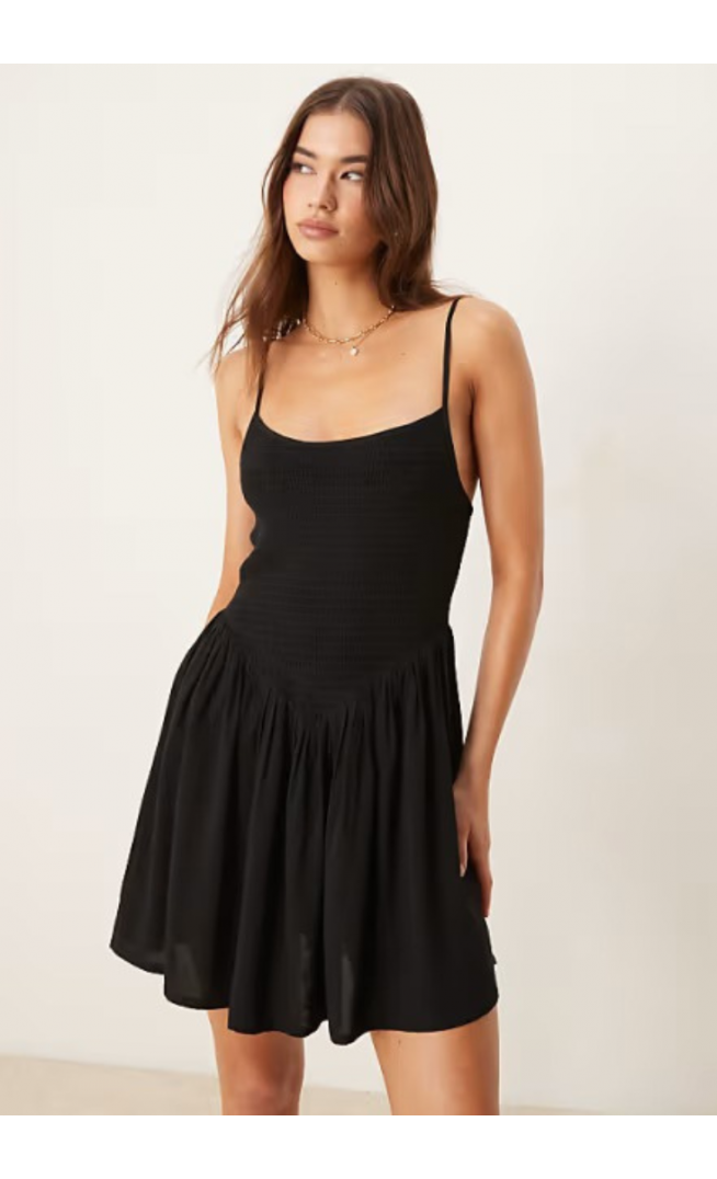 ASOS DESIGN shirred mini beach sundress