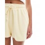 ASOS DESIGN sweat runner short in washed lemon