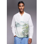 ASOS DESIGN relaxed revere shirt with scenic print