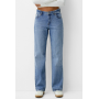Bershka straight leg jeans in mid wash
