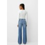 Bershka straight leg jeans in mid wash