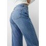 Bershka straight leg jeans in mid wash