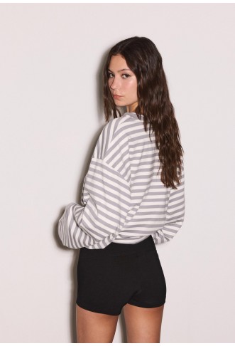 Stradivarius Smart mini shorts in black