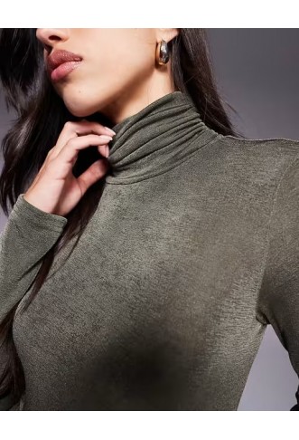 Ruched & Ready You Could Never sculpted textured bodysuit