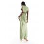 Six Stories Bridesmaid ruched drape satin maxi dress