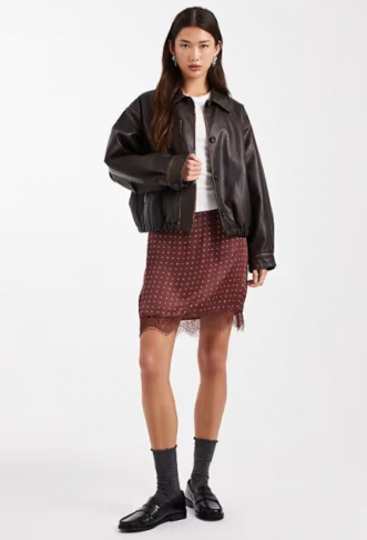 ASOS DESIGN satin lace trim...