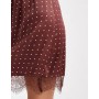ASOS DESIGN satin lace trim mini skirt in polka dot