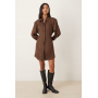 ASOS DESIGN shoulder pad shirt mini dress with tie back