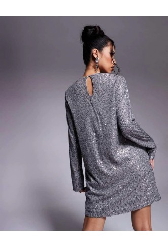 In The Style x Perrie Sian exclusive shift sequin mini dress