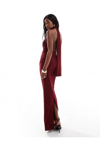 ASOS DESIGN mesh twist bust detail maxi dress