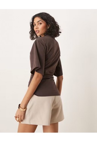 ASOS DESIGN cinched side t-shirt