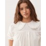 COLLUSION smock blouse with lace trim collar detail