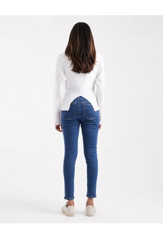 ASOS DESIGN Maternity skinny jeans with over bump