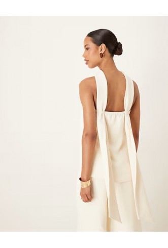 ASOS DESIGN tailored bandeau top with scarf detail